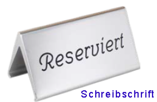 TISCHSCHILD 6837 - Maße: 100 * 50 mm