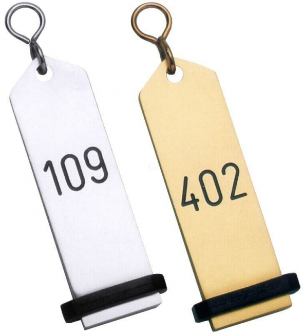 Hotel Schlüsselanhänger Bumerang 2000K - Maße: 75 x 30 mm