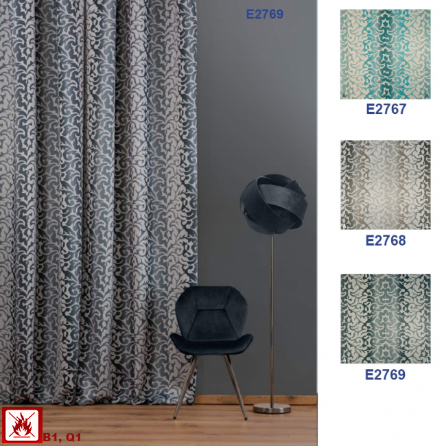 E2767-E2769/ Schwer entflammbare Vorhänge - Schwer entflammbarer Store