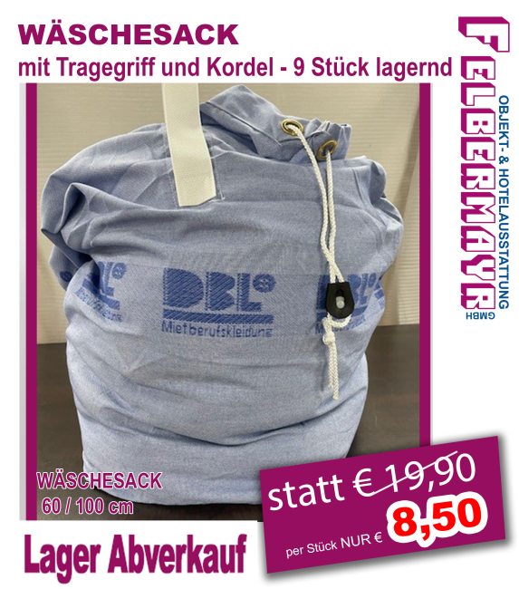 Wäschesack mit Tragegriff und Kordel