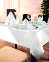 TOCCA WEISS Tischtuch Meterware 130cm Breite in Restaurant & Hotel Qualität
